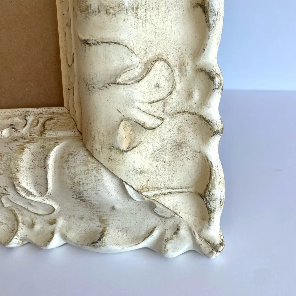 Vintage Ceramic Picture Frame Shabby Chic Cream‎ Photo Frame 5x7
